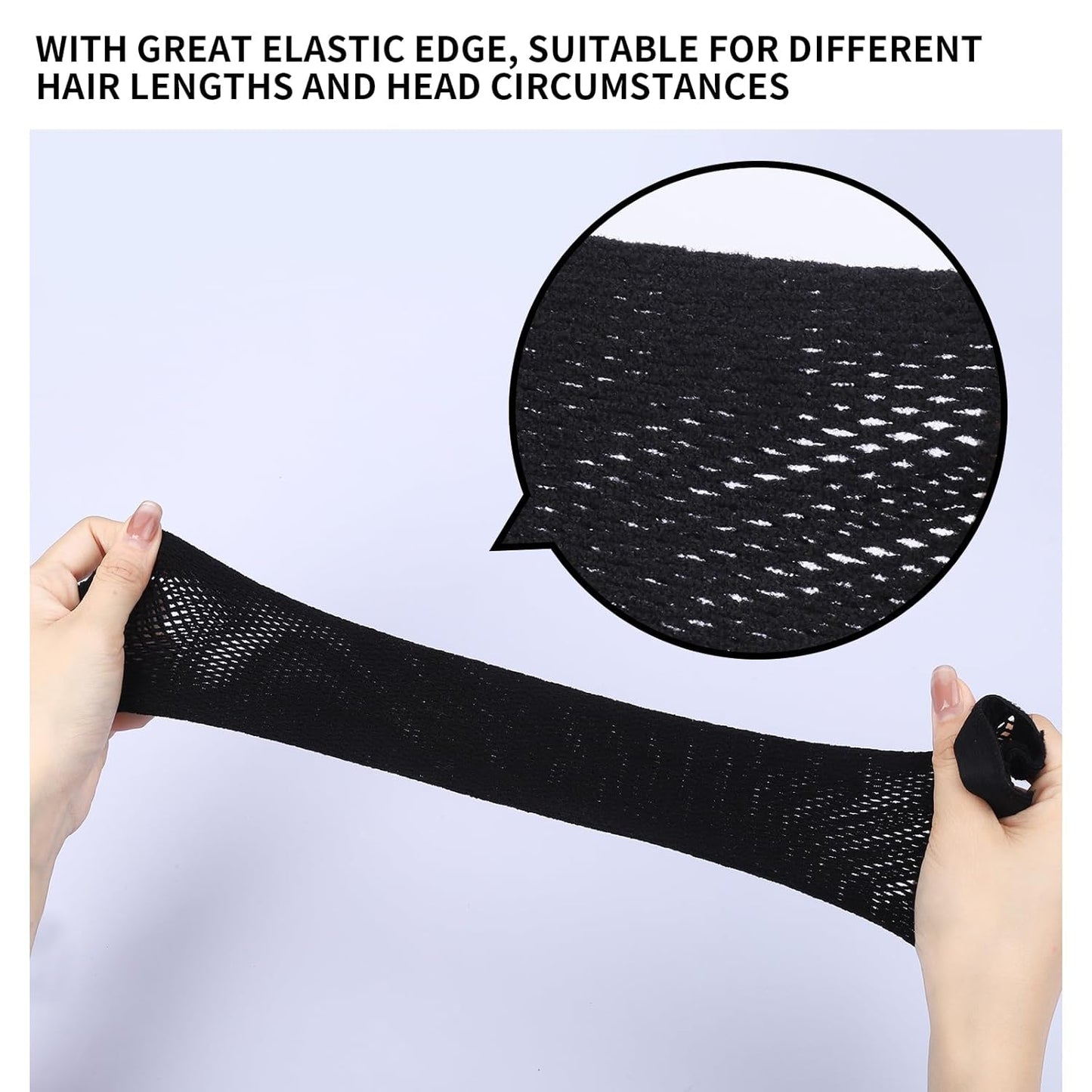 Version 3.0 Plus Size Wig Net For Long Hair Non Slip For Halloween Party Cosplay 2 Pieces