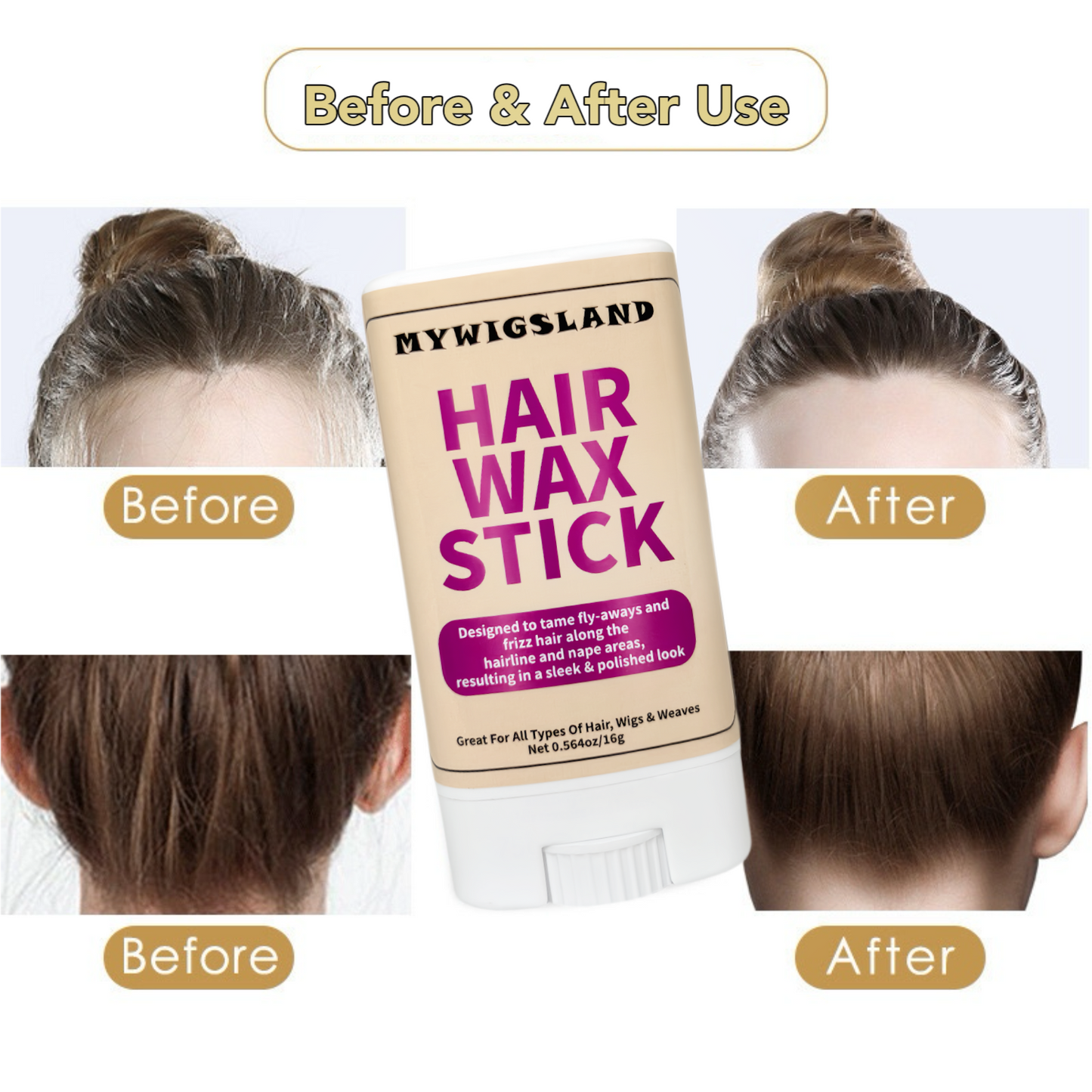 Hair Wax Stick and Edge Control for Hair Styling