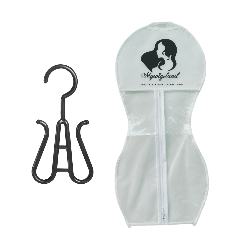 New Design Hourglass-Shaped Wig Storage Bag with Hanger, Wig Storage Organizer for Small Space, Dust Proof Easy Storage for Wigs