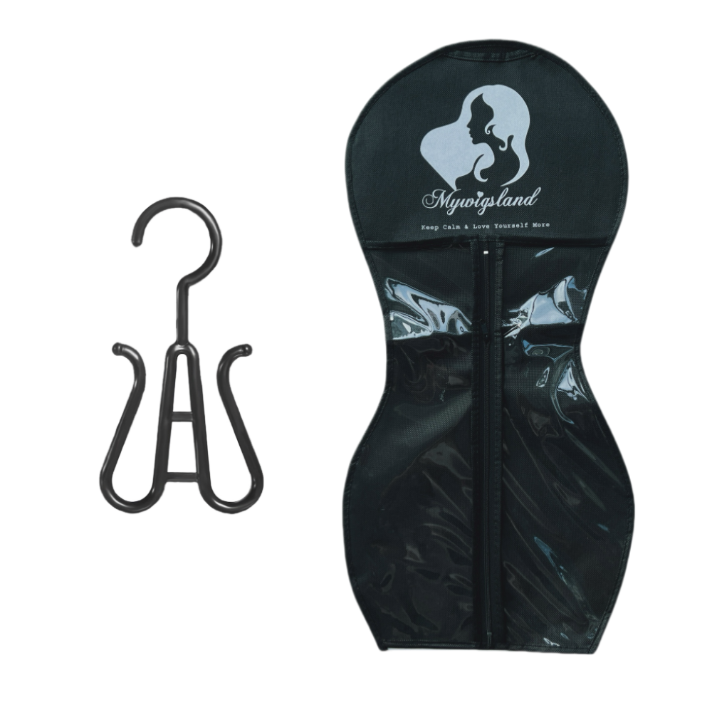 New Design Hourglass-Shaped Wig Storage Bag with Hanger, Wig Storage Organizer for Small Space, Dust Proof Easy Storage for Wigs