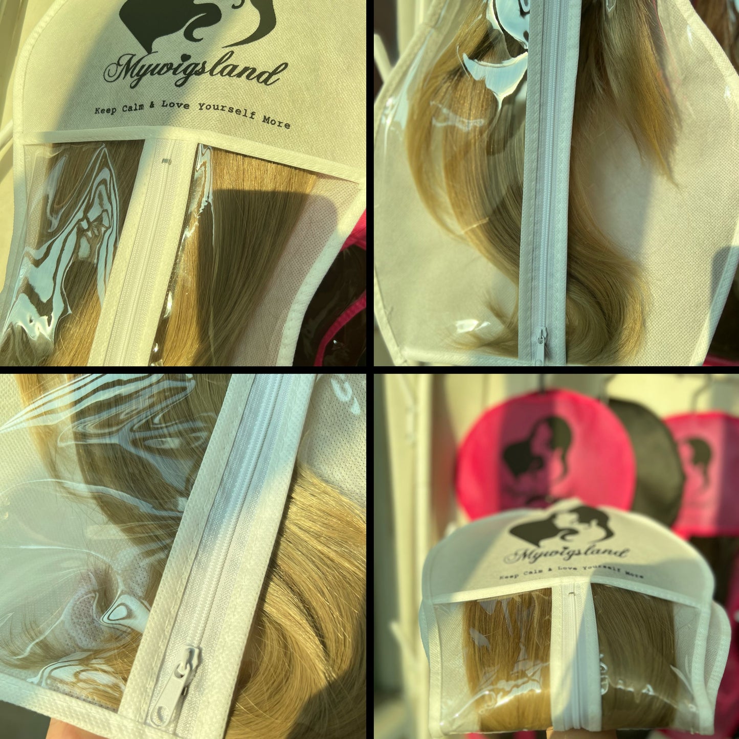 New Design Hourglass-Shaped Wig Storage Bag with Hanger, Wig Storage Organizer for Small Space, Dust Proof Easy Storage for Wigs