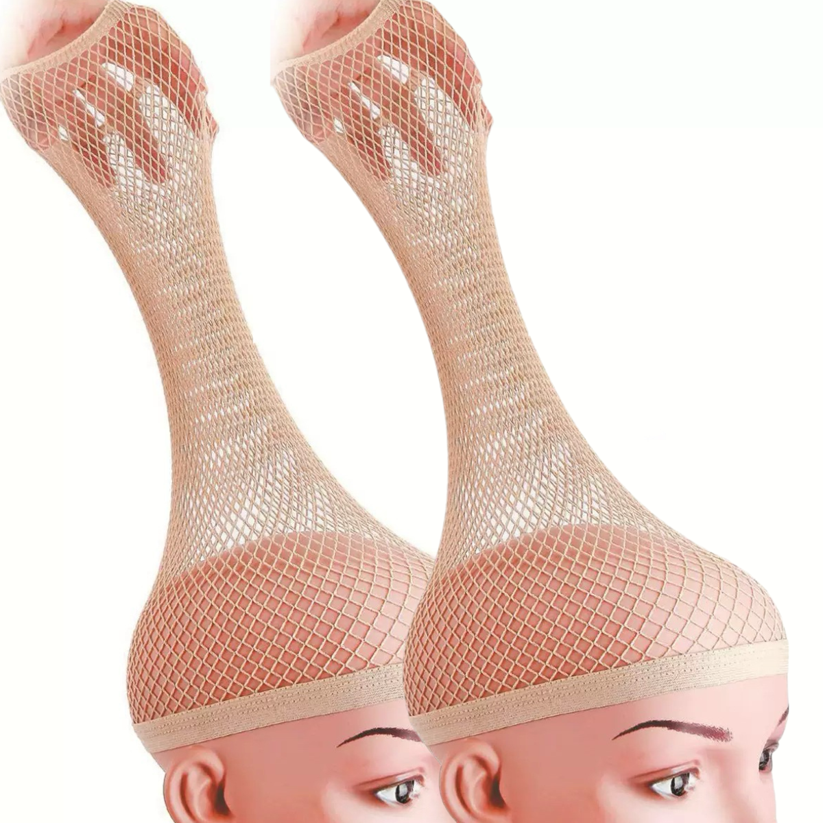 Version 3.0 Plus Size Wig Net For Long Hair Non Slip For Halloween Party Cosplay 2 Pieces