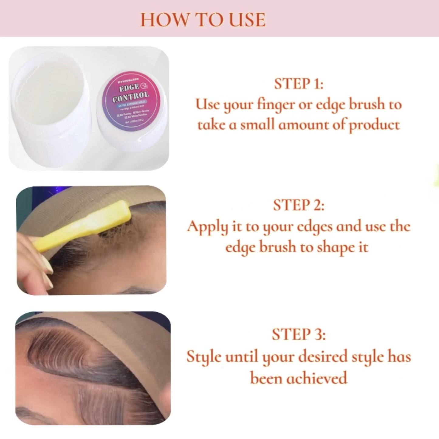 Hair Wax Stick and Edge Control for Hair Styling