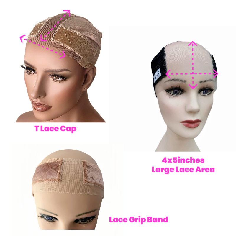 All-In-One Anti-Slip Lace Wig Grip Cap for Glueless Install And Keep Wigs In Place With Ease