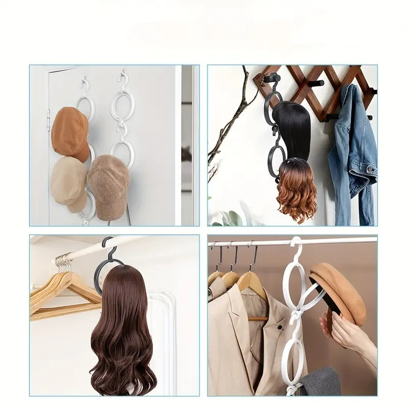 Wig Storage Rack Portable Wig Hanger Plastic Hanging Wig Holder