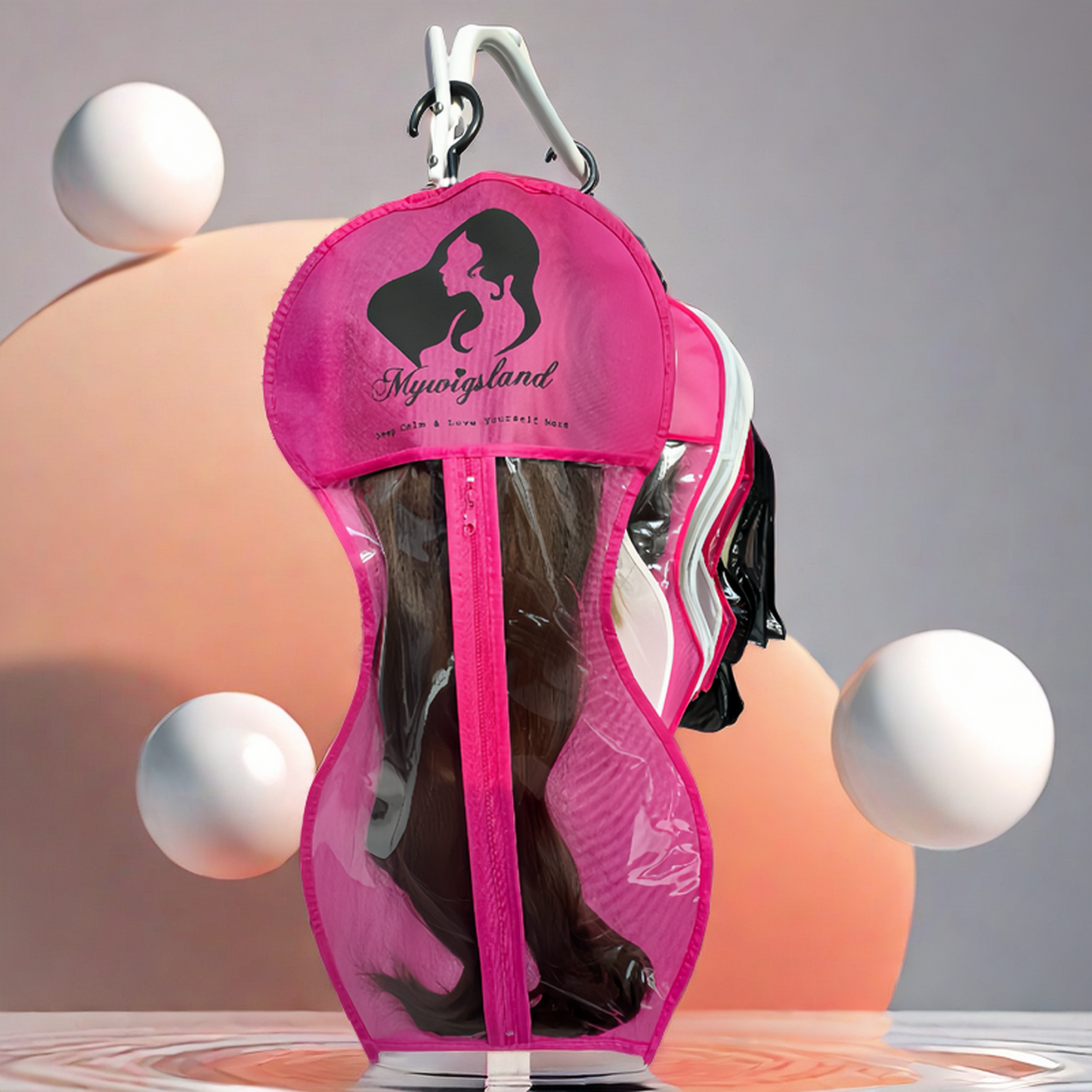 New Design Hourglass-Shaped Wig Storage Bag with Hanger