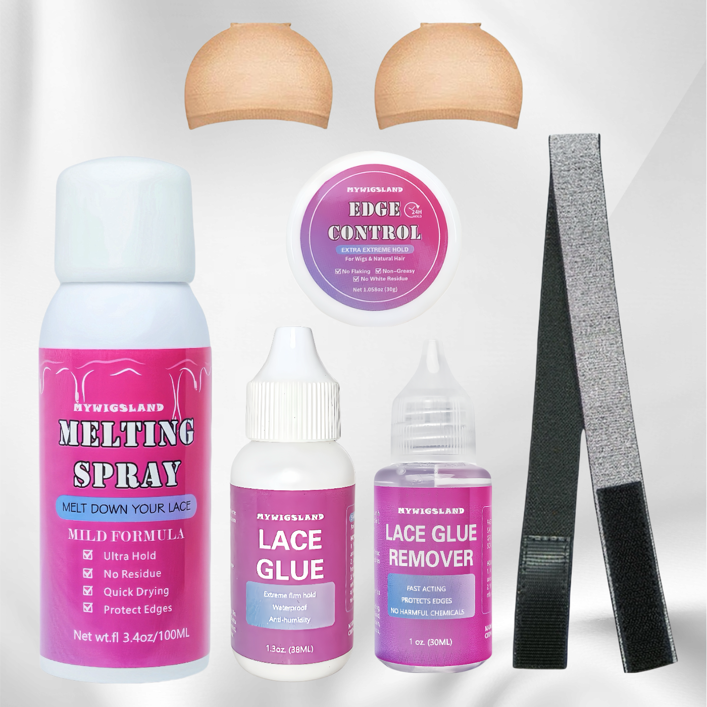 Lace Melting Spray For Glueless Wig Install, Strong Hold Lace Adhesive For Wigs, Lace Spray Melt Down Your Lace For Closure And Frontal Wigs, Skin Friendly Formula To Protect Edges