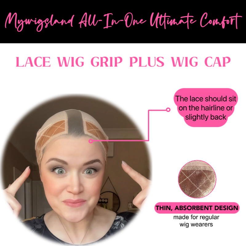 All-In-One Anti-Slip Lace Wig Grip Cap for Glueless Install And Keep Wigs In Place With Ease