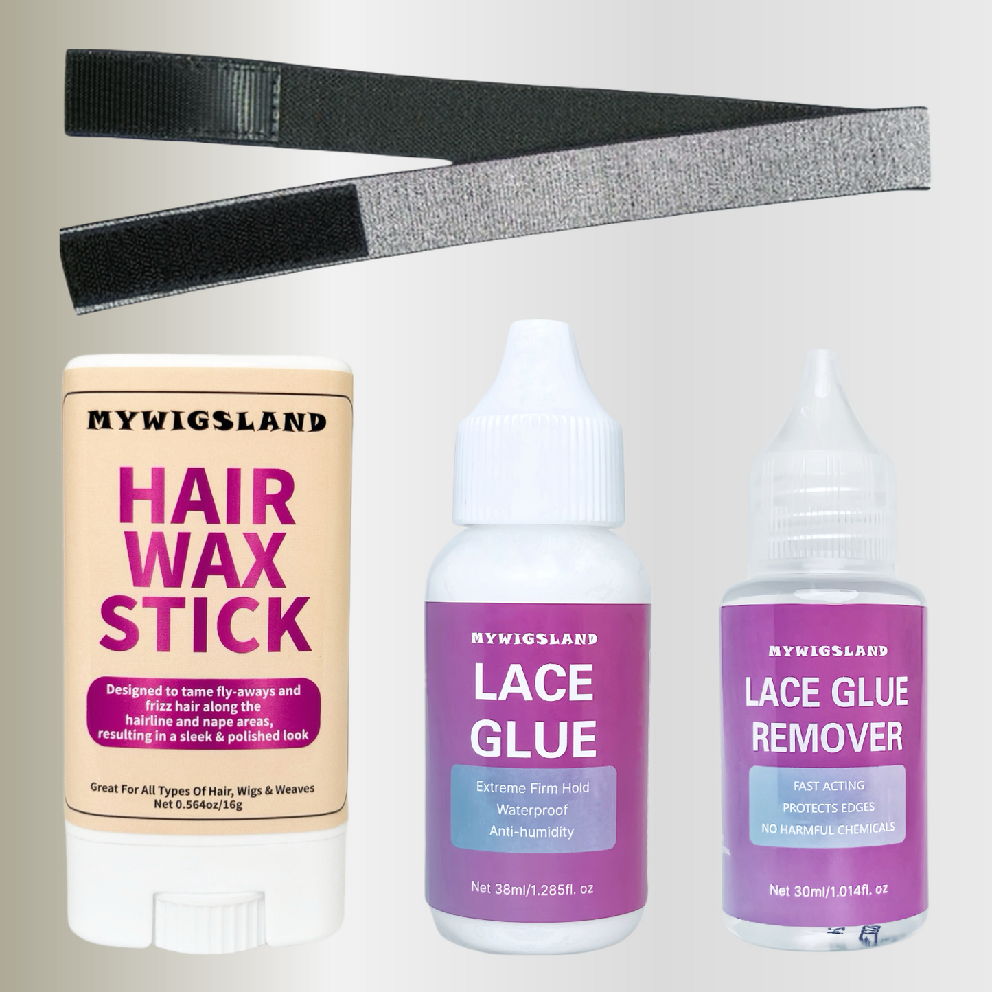 Waterproof Lace Wig Glue Kit with Melting Spray and Glue Remover