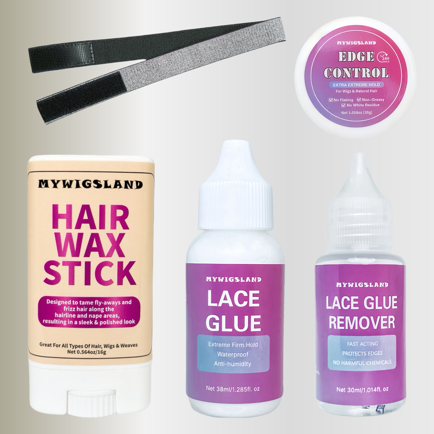 Waterproof Lace Wig Glue Kit with Melting Spray and Glue Remover