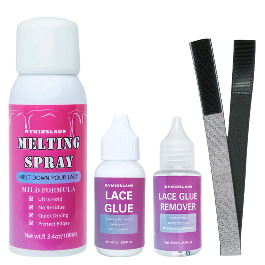 Waterproof Lace Wig Glue Kit with Melting Spray and Glue Remover