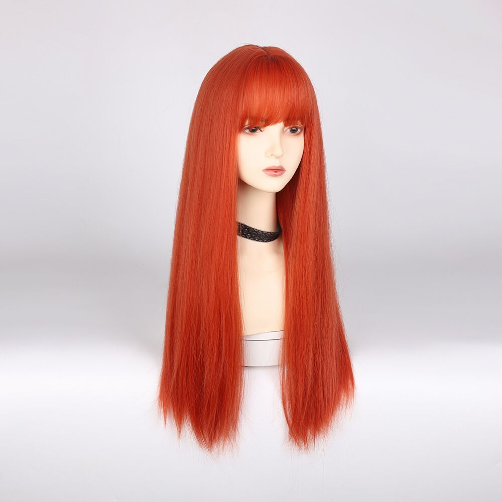 Mywigsland 28 Inch Long Straight Synthetic Heat Resistant Wig