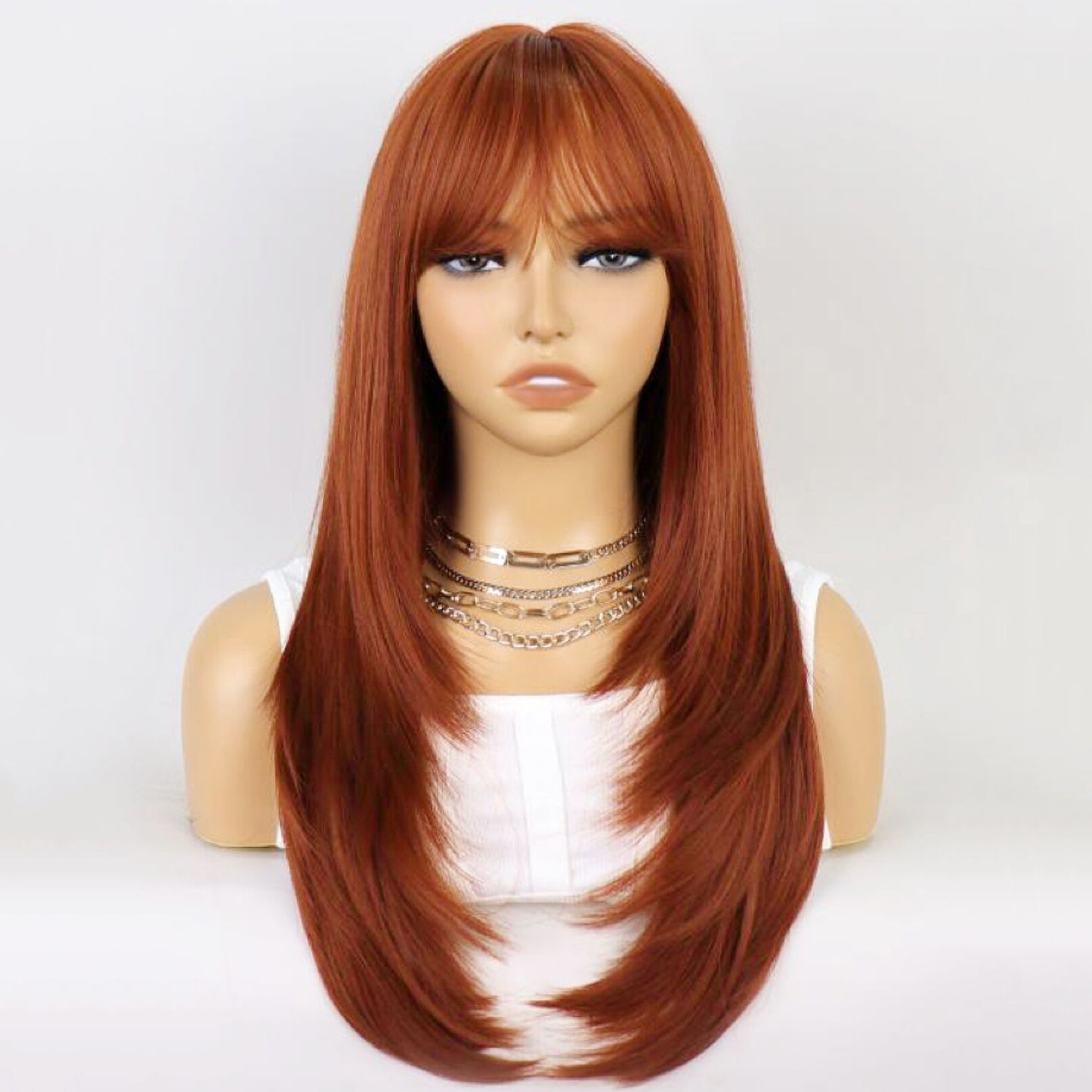 Mywigsland 24 Inch Highlight with Layers Synthetic Wig