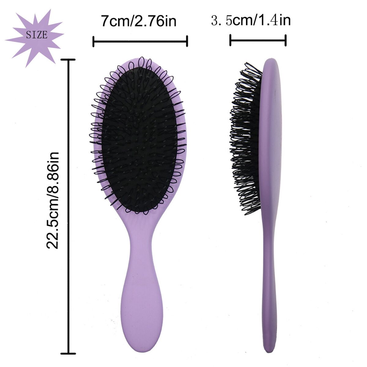 U-Shaped Design Protecting Hair Brush for Brushing, Styling & Detangling Natural and Synthetic Hair, Loop Bristle Hair Extension Brush for Detangling Wigs