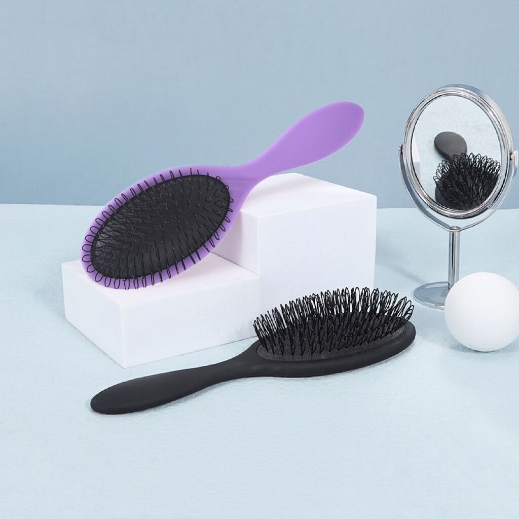 U-Shaped Design Protecting Hair Brush for Brushing, Styling & Detangling Natural and Synthetic Hair, Loop Bristle Hair Extension Brush for Detangling Wigs