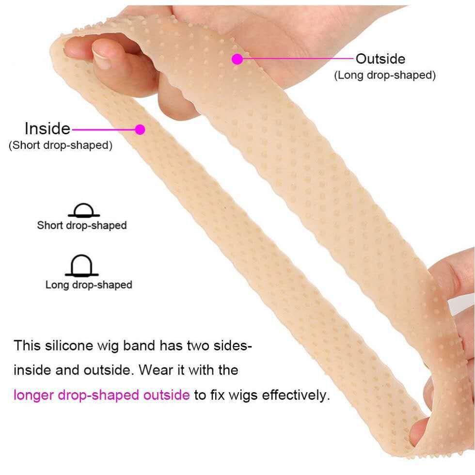 Silicone Wig Grip Band, Non Slip Wig Band Seamless Grip Strong Holder for Men Women Sports Yoga