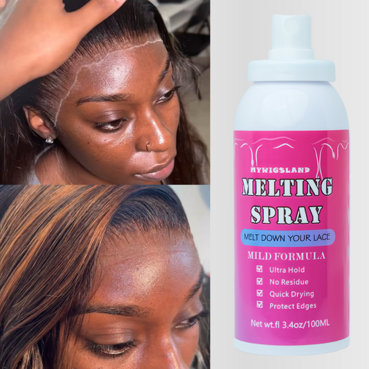 Lace Melting Spray For Glueless Wig Install, Strong Hold Lace Adhesive For Wigs, Lace Spray Melt Down Your Lace For Closure And Frontal Wigs, Skin Friendly Formula To Protect Edges