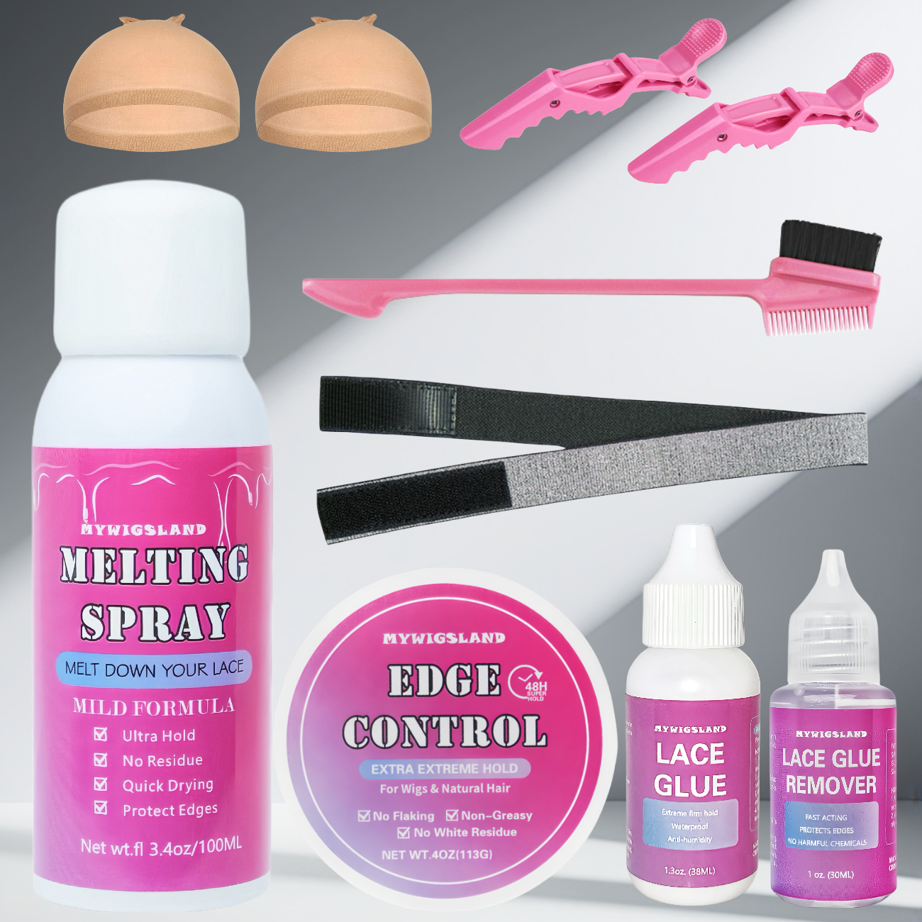 Lace Melting Spray For Glueless Wig Install, Strong Hold Lace Adhesive For Wigs, Lace Spray Melt Down Your Lace For Closure And Frontal Wigs, Skin Friendly Formula To Protect Edges