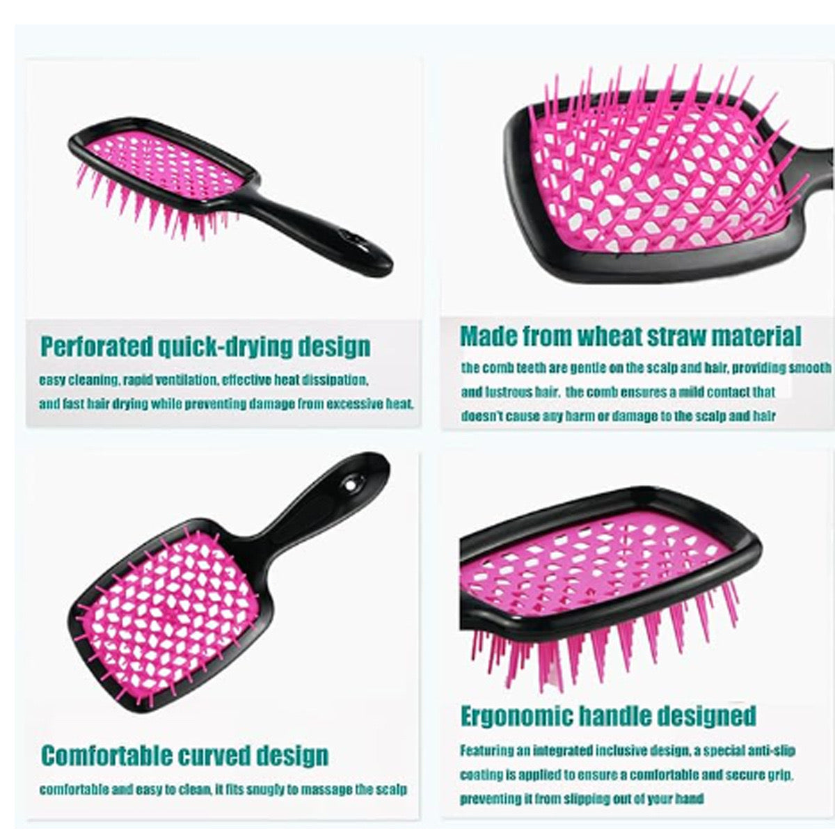 New Magic Detangling Brush For Synthetic Wig And Natural Hair, Anti-static Hair Brush, Easily Removes Tangles