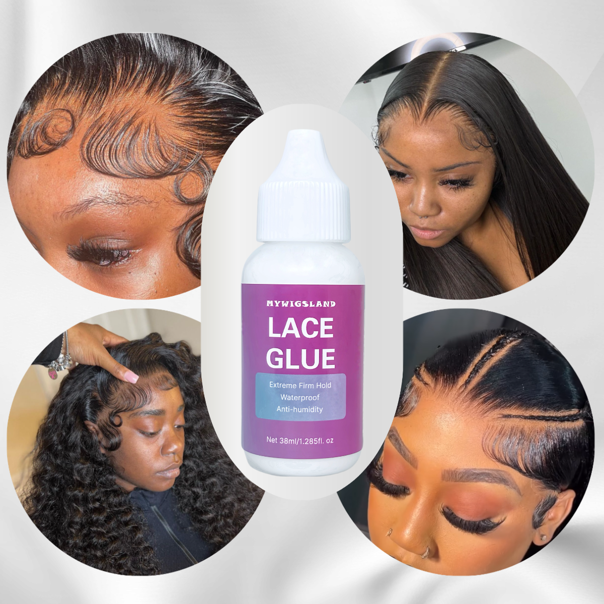 Strong Hold Waterproof Lace Glue For Wigs And Hair Replacement, Lace Adhesive For Secure Hair Bonding, Gule Romover