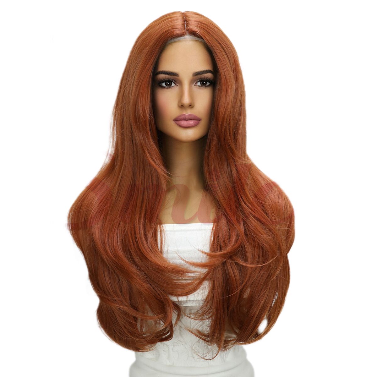 Mywigsland 22 Inch Honey Blonde T part Lace Front Wig High Quality Soft Synthetic Fibers